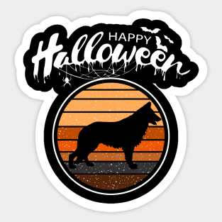 Funny Happy Halloween Beautiful German Shepherd Men Women Sticker